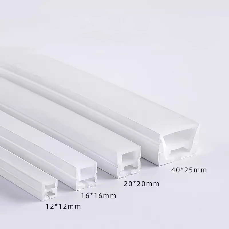 Led Neon tali tabung tahan air Diy fleksibel silikon pita Diffuser untuk Ws2812B 5050 Led Strip cahaya rumah Linear dekorasi pencahayaan