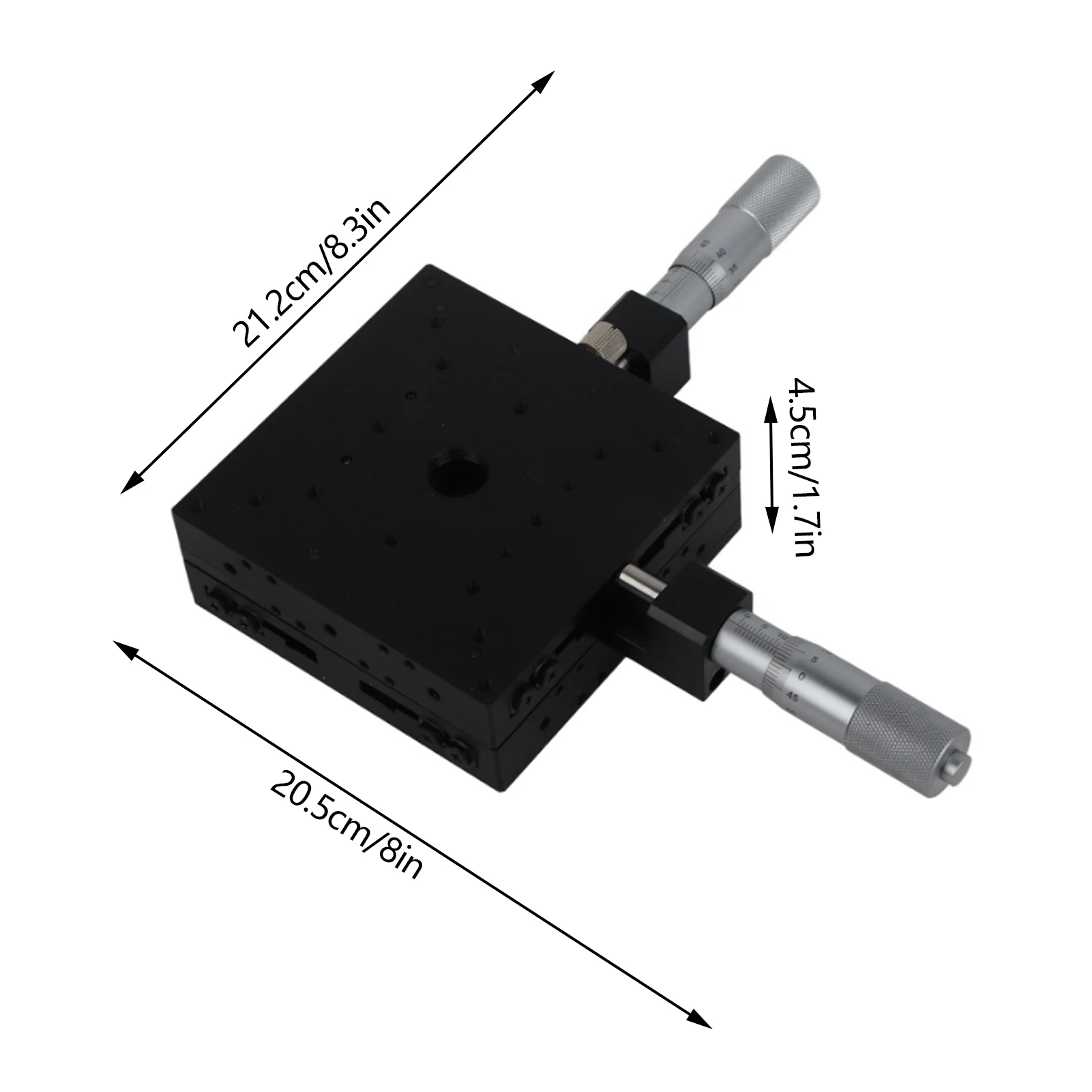 SEMY100‑AC Micrometer Manual Slide Table Trimming Platform Cross Roller Stages 100*100*40mm XY Linear Guide Sliding Track