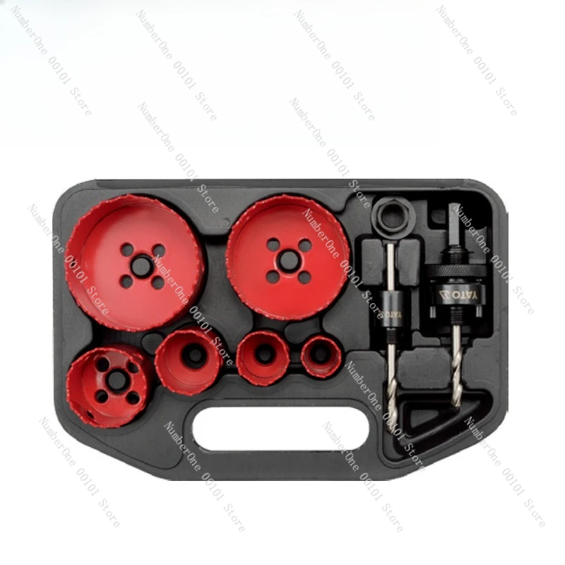 Hole Saw Set Bimetal Woodworking Plasterboard PVC Plastic Iron Plate Downlight Hole Expander Drill Bit Hole Saw