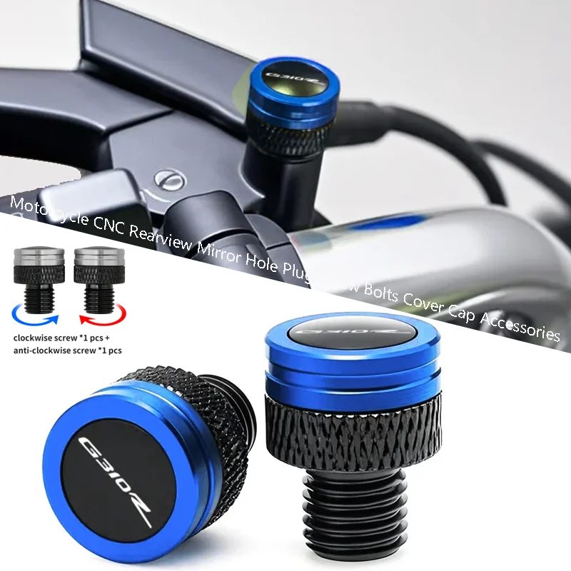 Fit For BMW G310GS G310R G 310 GS/R 2017-2024 2025 Motorcycle M10*1.25 Aluminum Screws Bolts Mirror Hole Plugs Cap Accessories