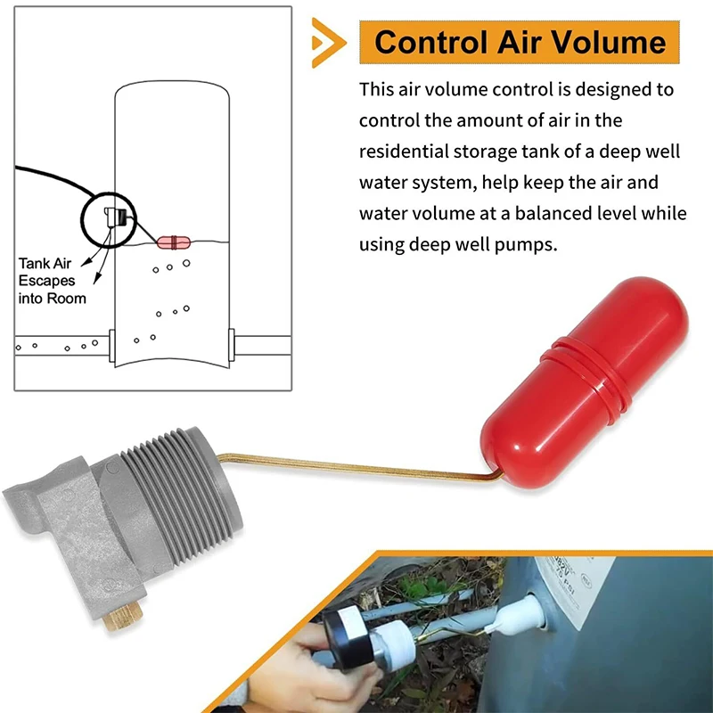 Imagem -03 - Controle do Volume de ar para o Poço Profundo e Sistema do Tanque de Água Substituição para o Tanque F93b1c F91a com Diâmetro Torneira