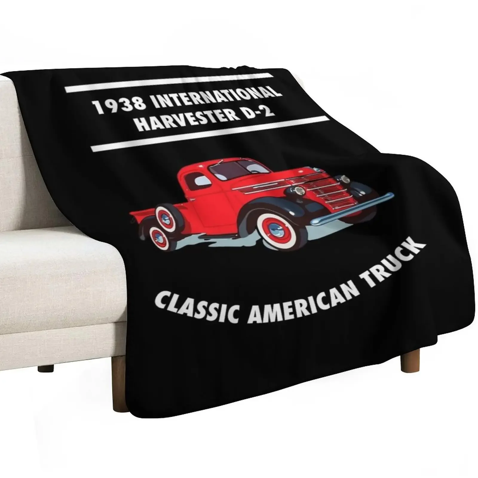 1938 International Harvester D-2 Classic American Truck Throw Blanket Bed Hairys Blankets For Baby funny gift Blankets