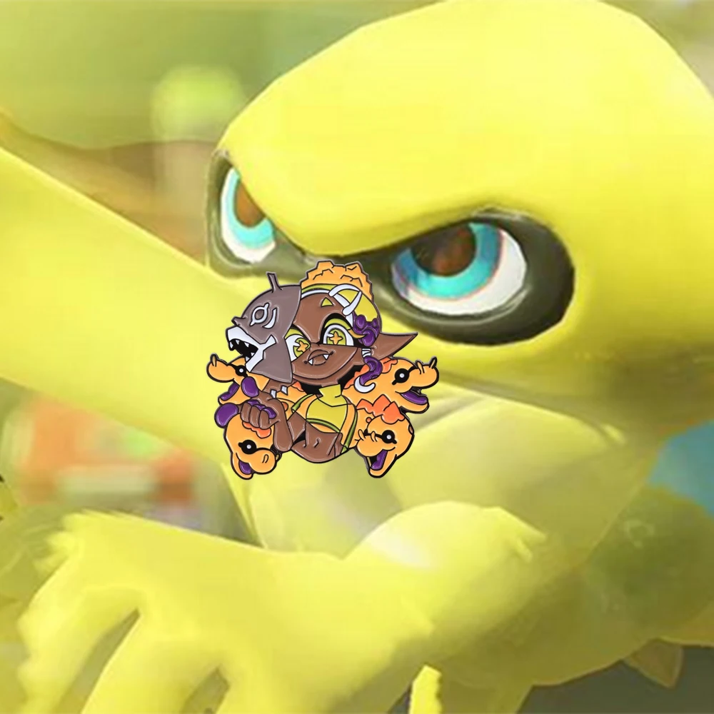 Shooting Game Splatoon Brooch Music Group Deep Cut Metal Badge Cartoon Marine Animal Accessories Gamer Collection Gifts