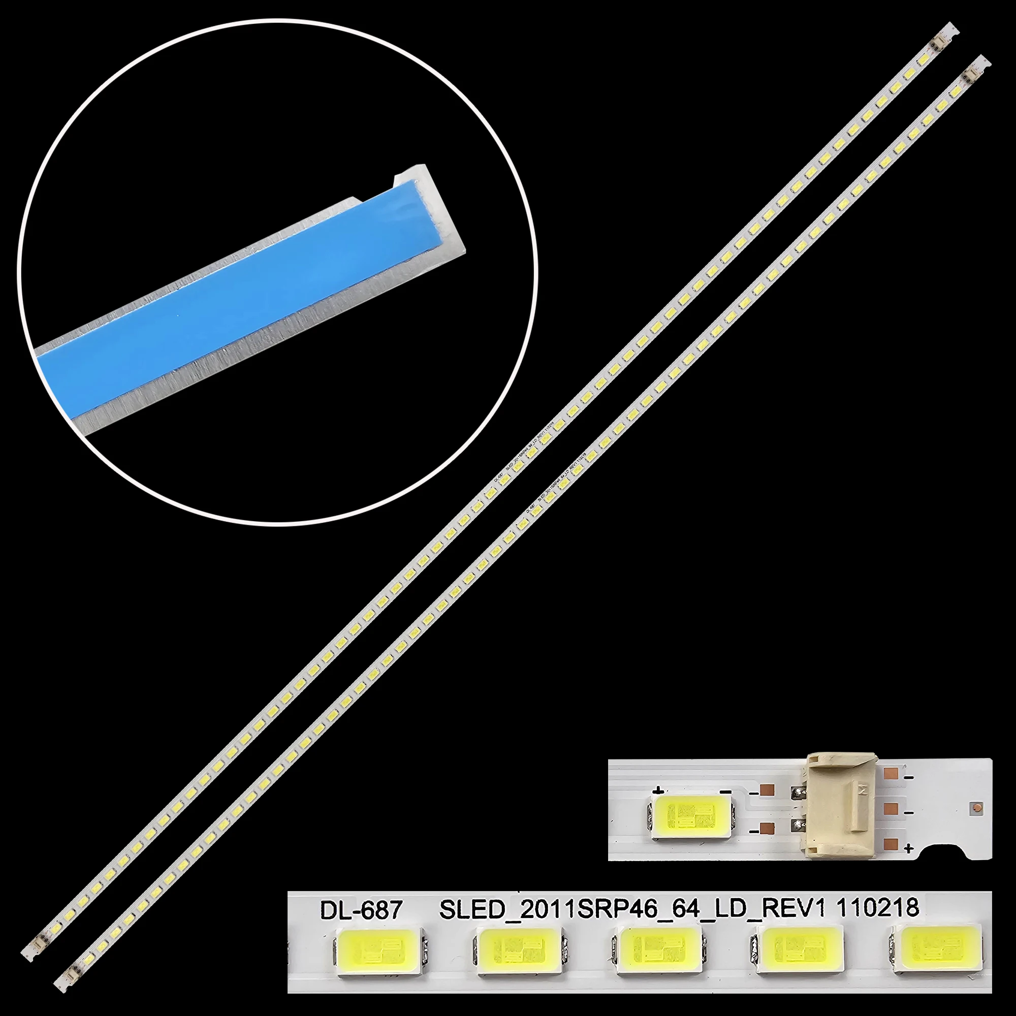 

1/5/10 Kit LED Strip For 46PFL8606T/12 SLED_2011SRP46_64_LD_REV1 LK460D3LB43 46PFL8606H/6 46PFL8686K/02 46PFL8606H/12