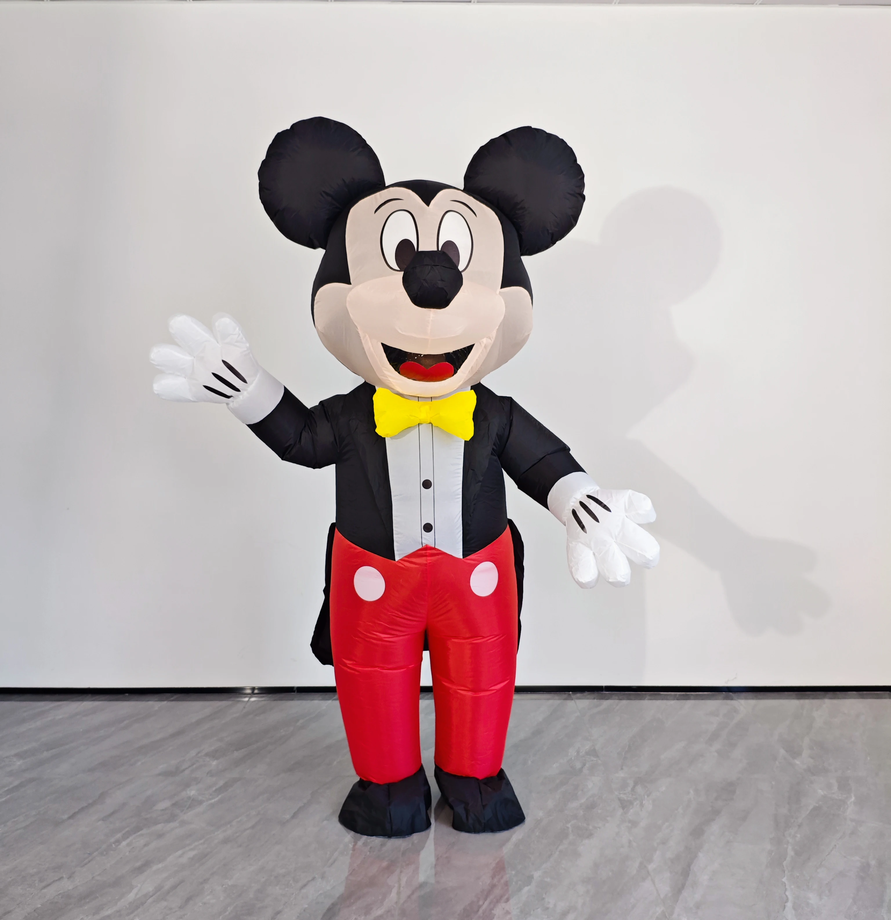 Opblaasbaar Mickey & Minnie cosplay kostuum voor volwassenen, blauw, voor Kerstmis, Halloween, feestjes en optredens.