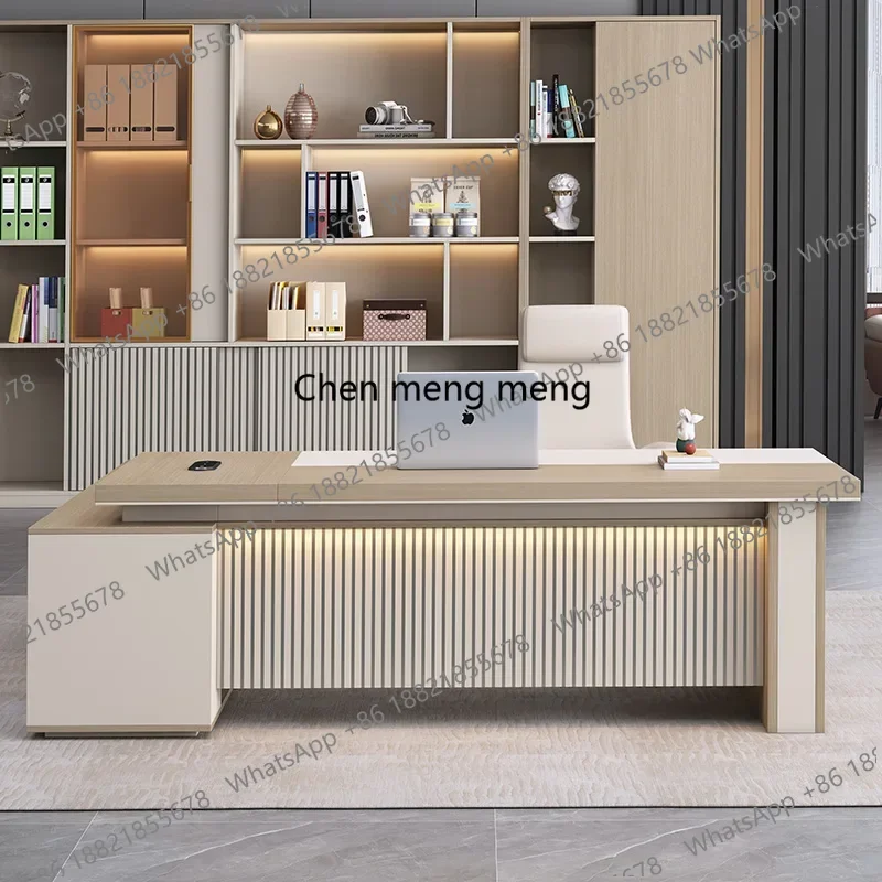 L-shaped Cabinet Administrative Manager Designer Office Computer Desk Chair Desktop