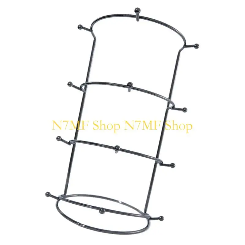 

N7MF Professional Crown Display Rack for Jewelry Shops Easy to Assemble Stainless Steel Texture for Efficient Showcases