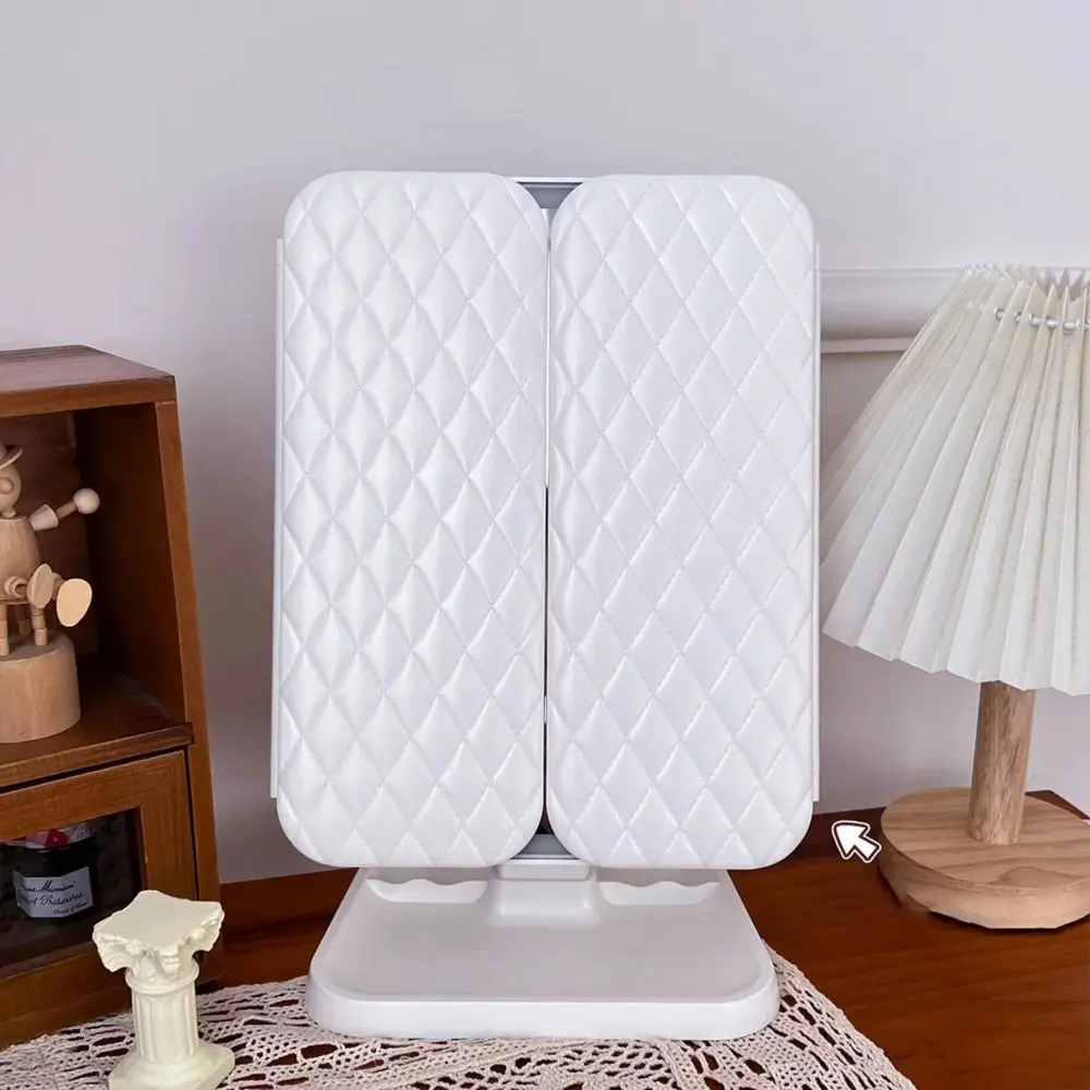 3X/2X/1X Magnifications Cosmetic Mirror 180° Adjustable Rotation 3 Panels Makeup Table Mirror Folding Touch Sensor Switch