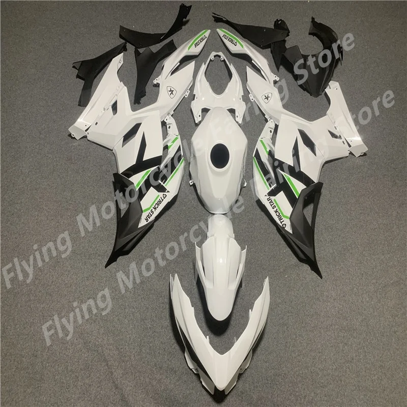 Motorcycle Whole Fairings Kit fit For Ninja400 EX400 EXNinja 400 2018 2019 2020 2021 2022 2023 2024 white black+ tank cup