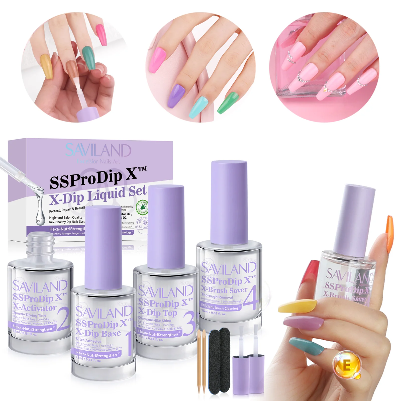 سافيلاند 15 مللي مسحوق تراجع السائل مجموعة هيما قاعدة مجانية العلوي المنشط فرشاة التوقف لا مصباح لا حاجة لتقوم بها بنفسك صالون الفن #1