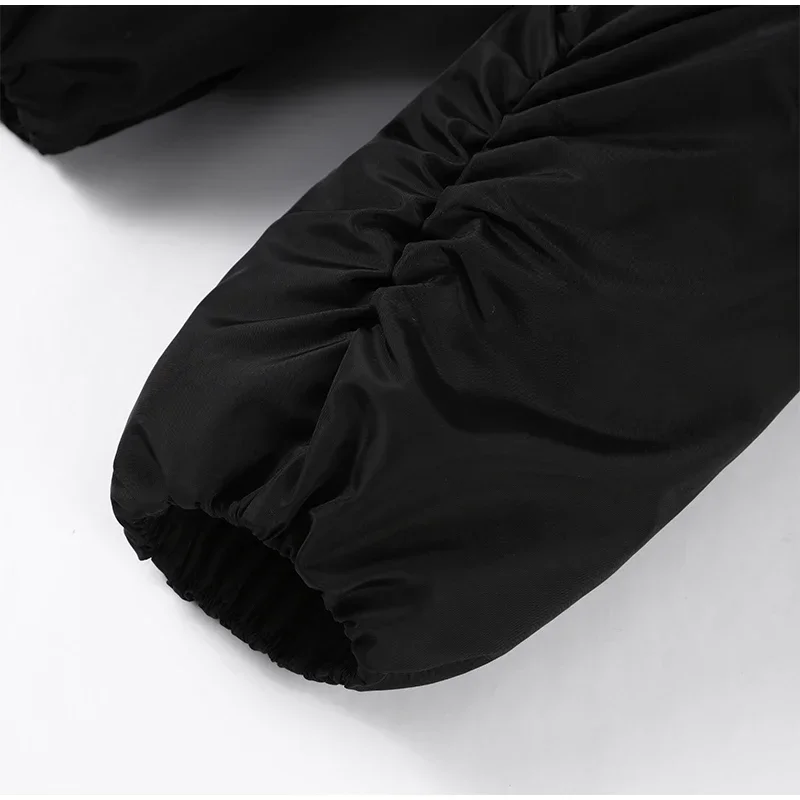 Herbst Winter Kunstpelz Patchwork Kurze Mäntel Damen Verdickte Revers Lange Ärmel Taschen Schwarze Jacken 2026 Damenmode Neue Oberbekleidung – Detail 9