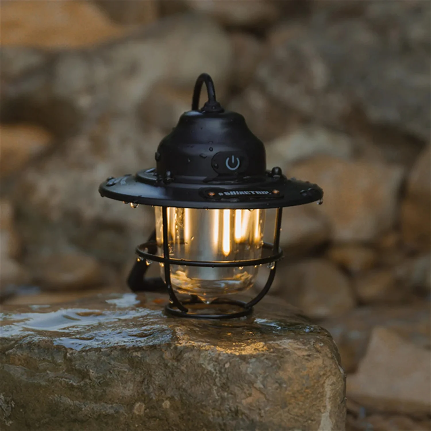 

New Camping Lanterns 1200mAh Retro Hanging Tent Lamp Waterproof Dimmable Camping Light for Hiking Fishing Emergency Lantern