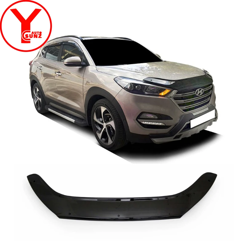 YCSUNZ Car Bonnet Scoop Hood Guard For Hyundai Tucson 2016 2017 2018 2019 2020 Car Accessories Front Bug Shield Hood Trim