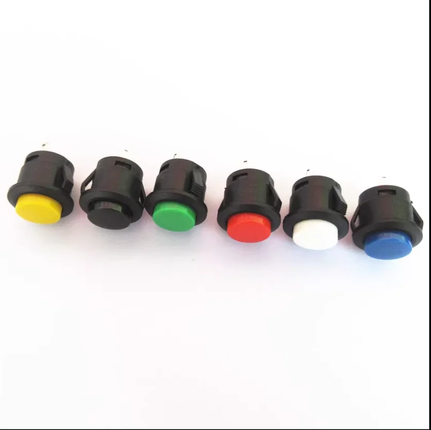 

YYT 5PCS Card type R13-507 key switch button jog switch 16MM round lockless self-reset switch