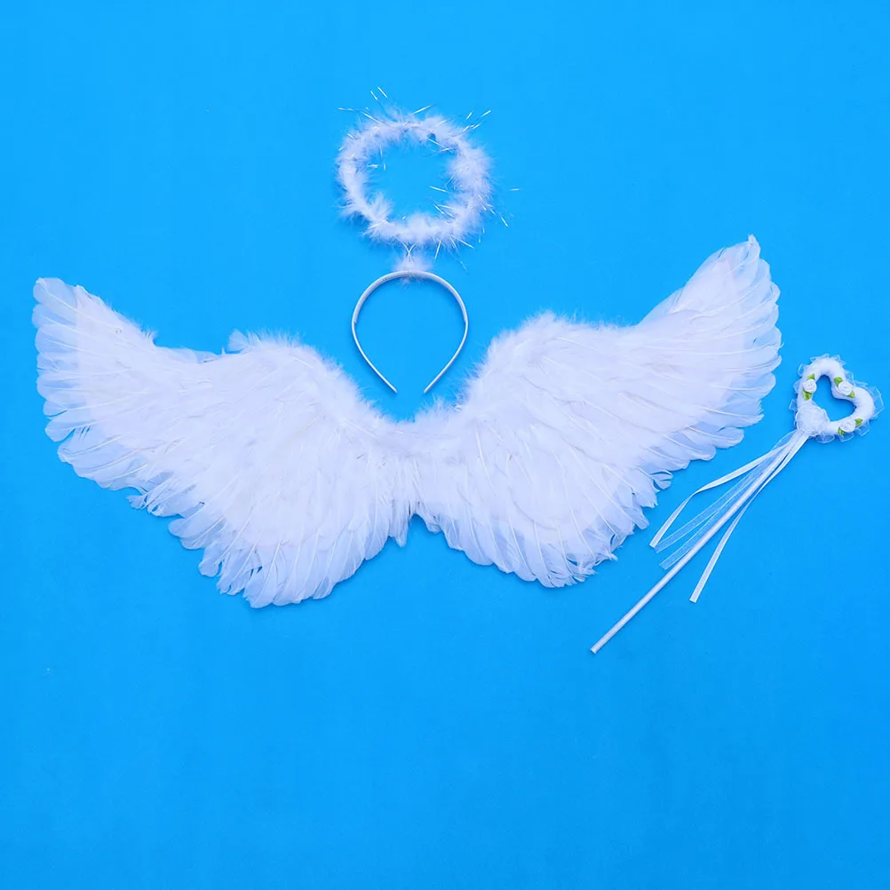 

1Set Angel Wings Stylish Hairband Party Costume Performance Props Angel Costume Performance Suit