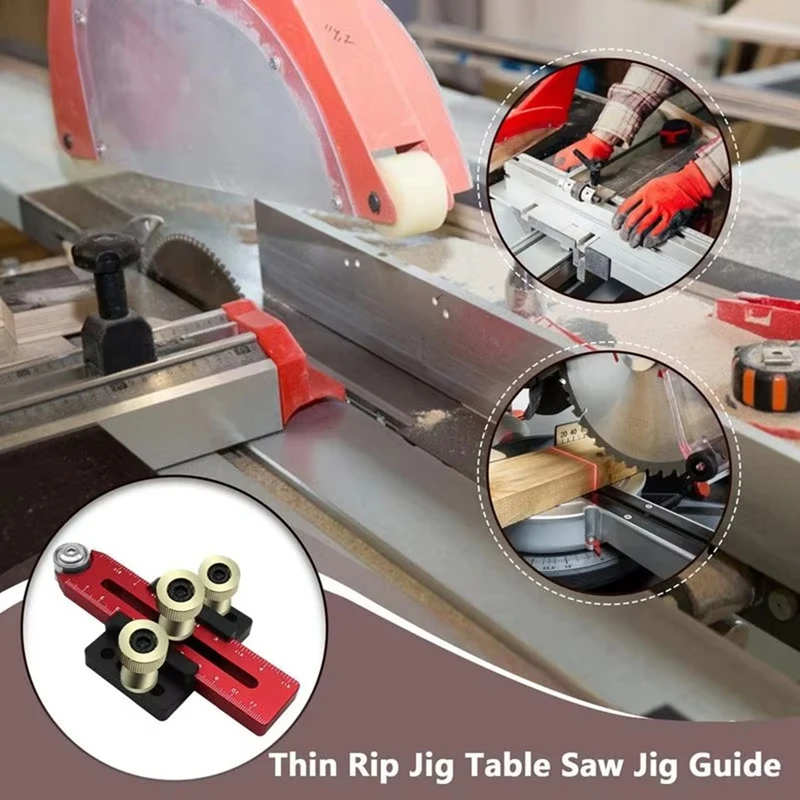 ABZY-Thin Rip Jig, schnelle, dünne Jig-Führung für Frästisch, Elektrowerkzeug-Zubehör für Tischkreissägen, Router und Fräsmaschinen