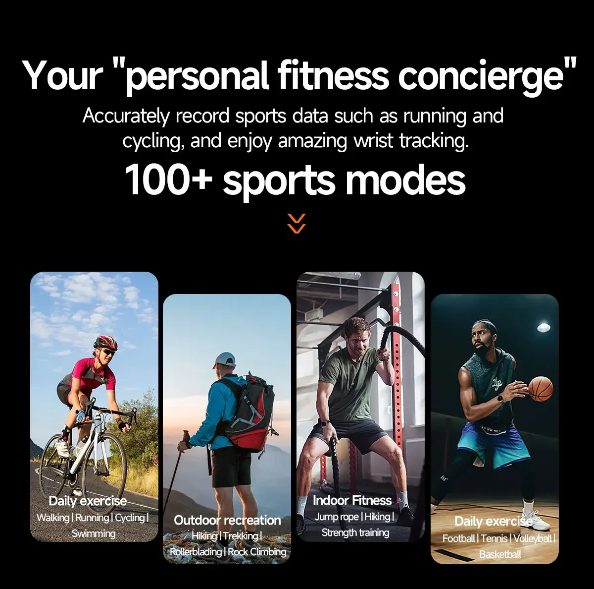 2026 Neue VWAR Ultimate Rugged Smartwatch IP68 Wasserdicht 1000 mAh Akku 24-Stunden-Gesundheitsüberwachung 100+ Sportmodi Smartwatches – Detail 17