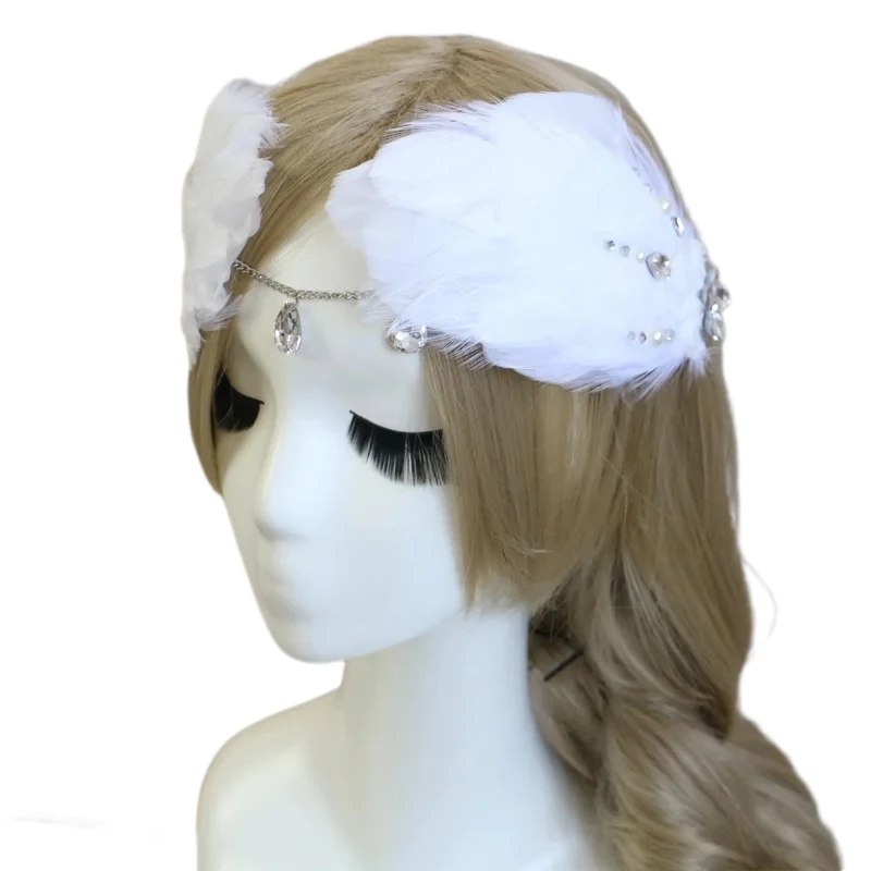 

Angel Feathers Wings Crown Hairpin Headpiece Adult Children Headband Goddess Mary Lolita Tiara Wedding Bride Hair Accessories
