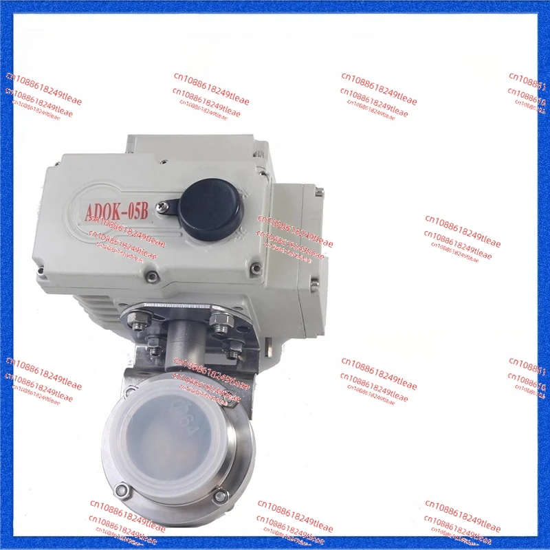 

304 Sanitary Stainless Steel Electric Quick-Install Butterfly Valve D981 Clamp Type Pipeline Valve 220V 24V Switch Type