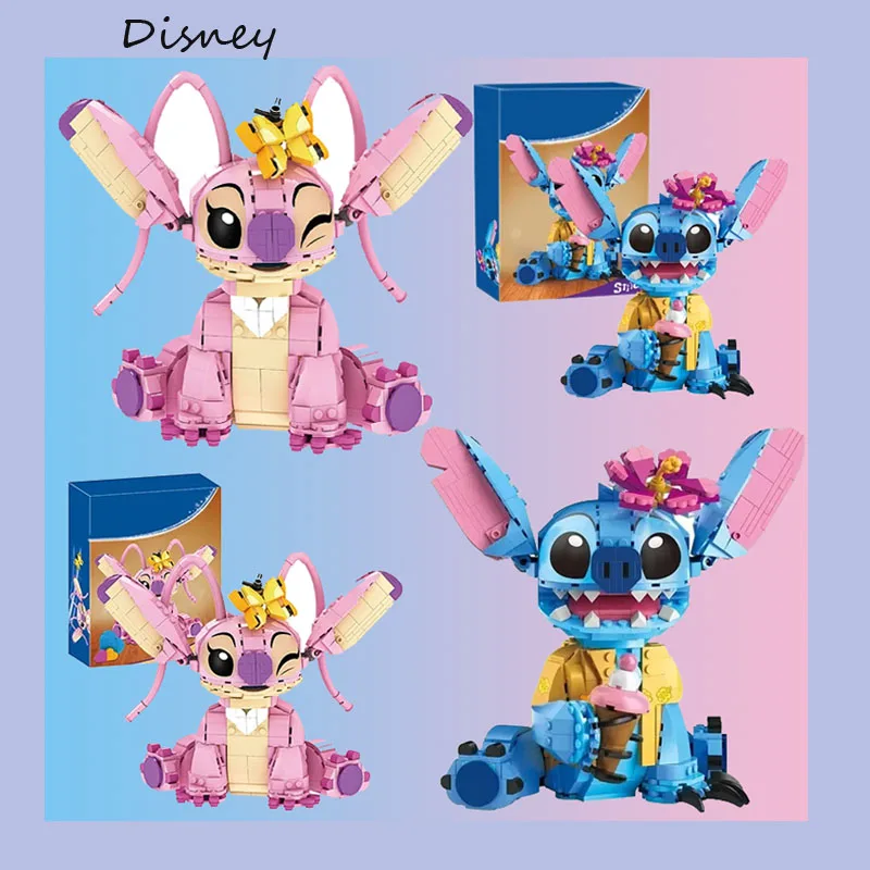 Stitch Angel CP Building Blocks 2025 - Large Piece Cartoon Toys with Moving Ears Kids Assembly Gift for Boys Girls Birthday gift