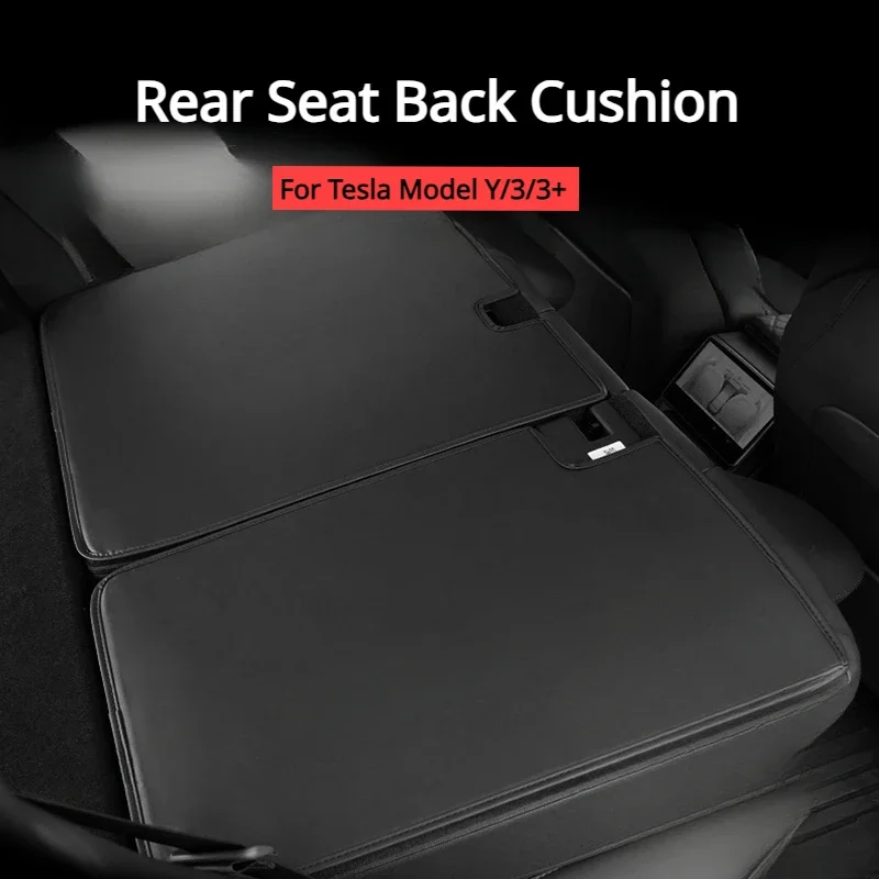 Rear Seat Back Cushion for Tesla Model Y/3/3+ Trunk Anti Kick Mat Protection Pad Car Accessories for New Model3 Highland 2024