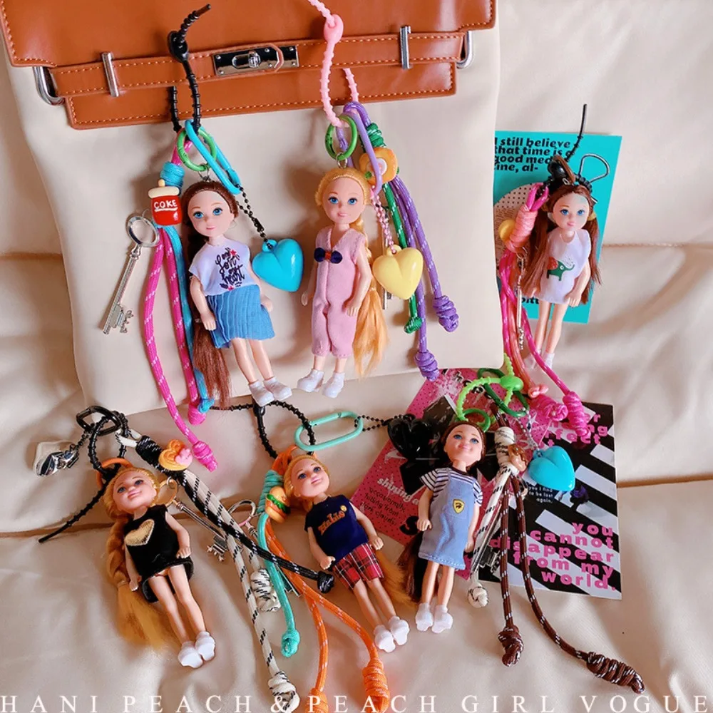 

New Hanging Ornament Doll Pendant DIY Change Clothes Cute Car Key Ring Bag Charm for Barbie Doll