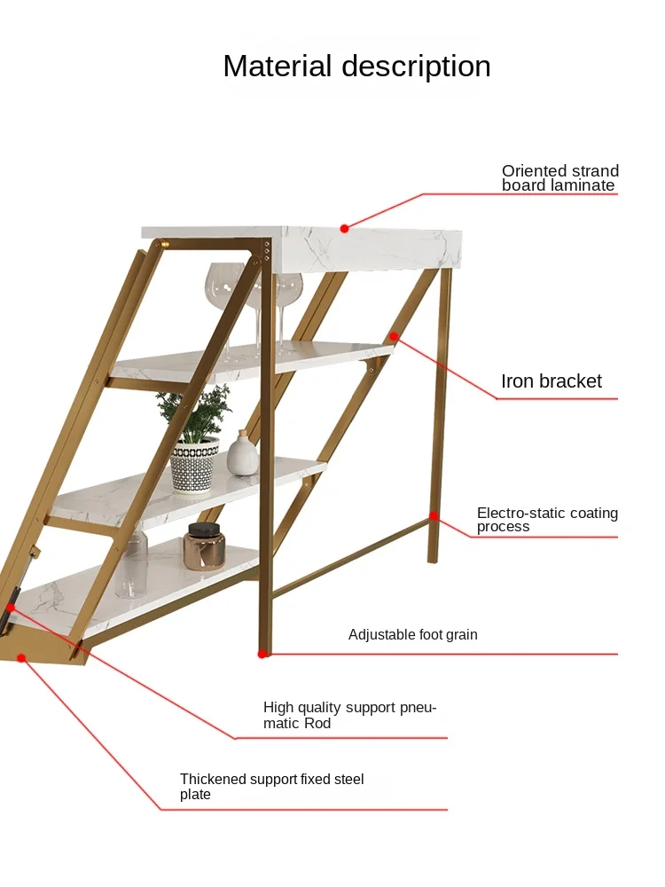 Multi-functional folding dining table wall shelf small household apartment does not occupy the hanging space of local dining