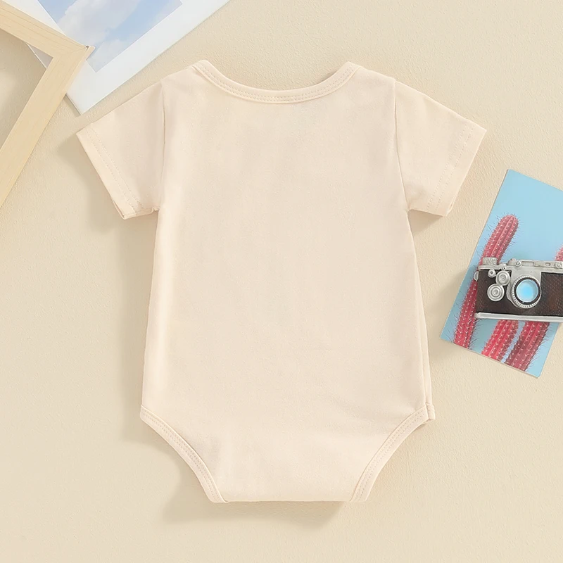 2024-01-17 Lioraitiin Baby Girls Boys Bodysuit Top Colorful Letter Short Sleeve O-Neck Jumpsuits/T Shirts Summer Casual Clothes