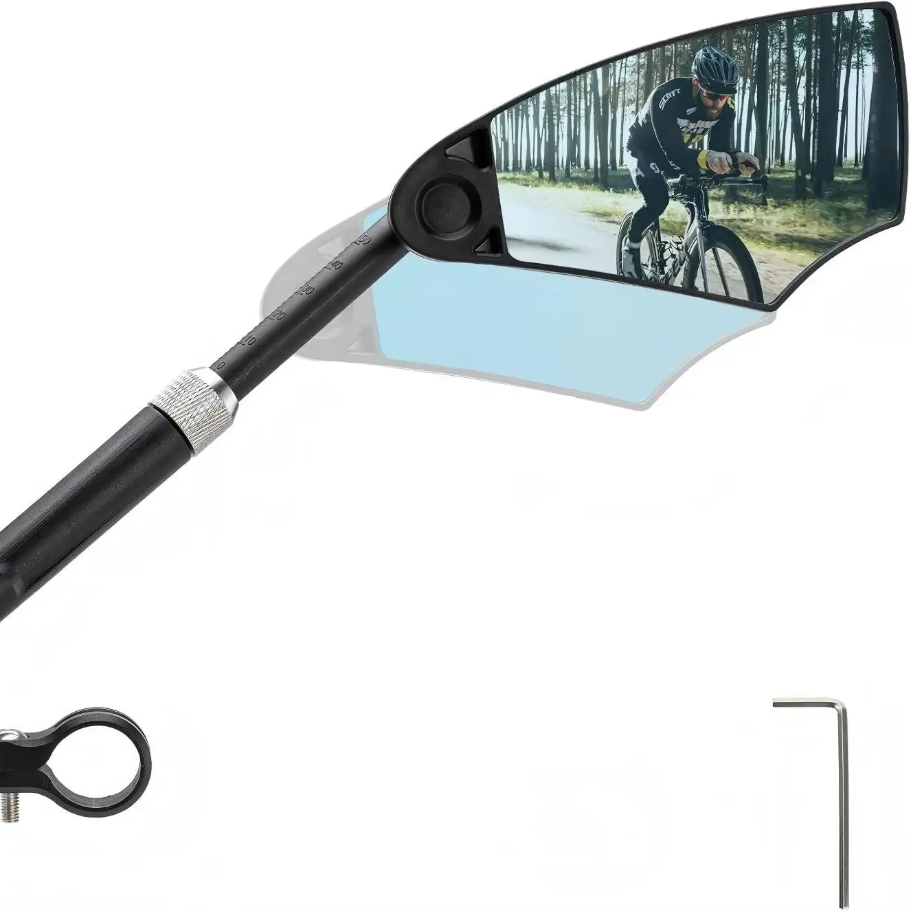 AliExpress NONE Anti-Glare Handlebar Bike Mirror - Bike Rear View Mirror With Retractable & 360 ° Adjustable Lens, Foldable Bicycle