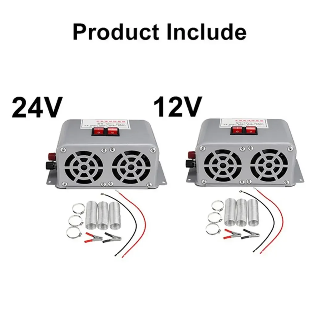 Car Heater 12V/24V Vehicle Fan Heater Car Winter Windscreen Window Demister Car Heating Dryer Windshield Defroster