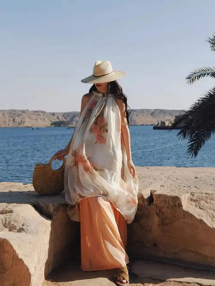 

TIYIHAILEY Dresses Sleeveless Women Summer Ladies Clothing Fashion 2026 New Dresses Maxi Printed Patchwork