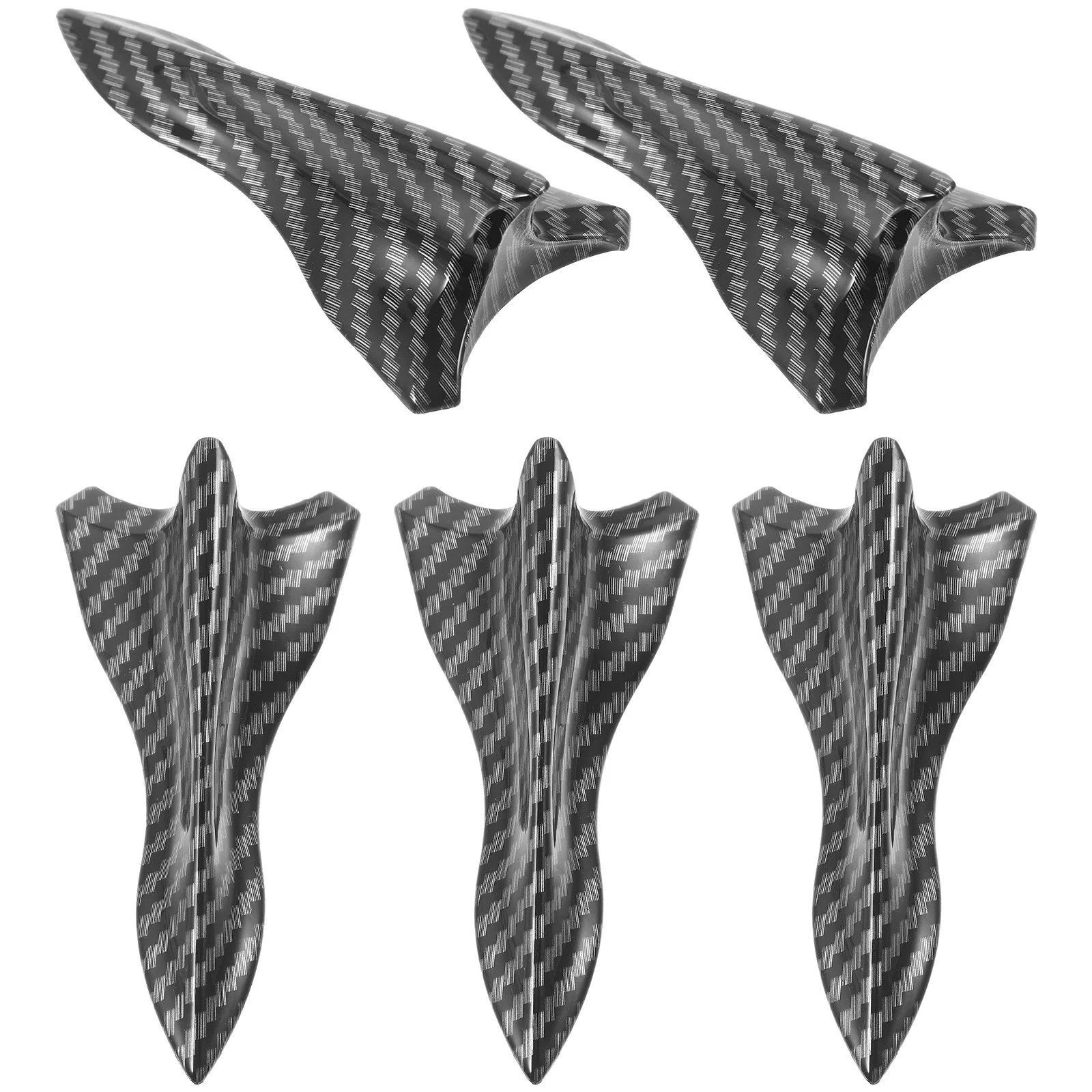 

5Pcs Car Tail Wing Shark Fin ABS Rear Spoiler Durable Vehicle Roof Fin Decor Universal Car Modification Wing Strip