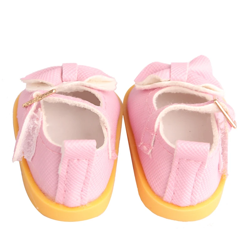 Cute 14" American Doll Clothes 4 Styles Pink Purple Princess Outfits + 3 Pairs 5CM Bow Shoes For 30-35cm Girl Nancy Girl Dolls