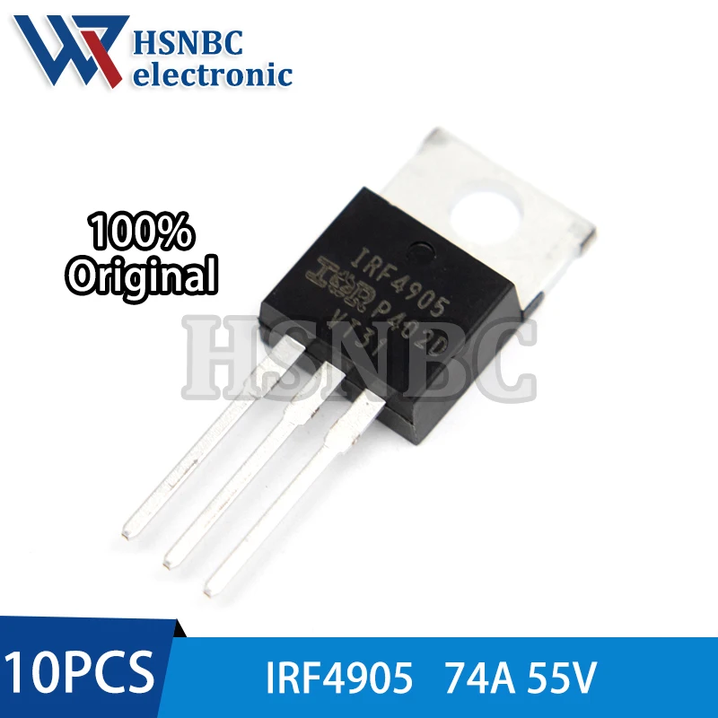 

10Pcs/Lot IRF4905 IRF4905PBF TO-220 74A 55V P-channel Power MOSFET Transistor 100% New Original