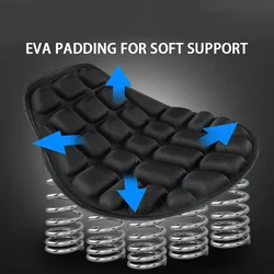 Motorcycle Seat Moto Cushion Black Foam EVA Soft Comfortable Breathable Covers Anti Slip Mats Accessories Pressure Relief Pads