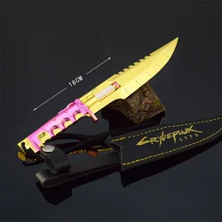 18cm Cyberpunk Game Peripherals Weapon Model Knife Toy Sword Cosplay Prop Holsters All Metal Unedged Crafts Ornaments Boys Gifts