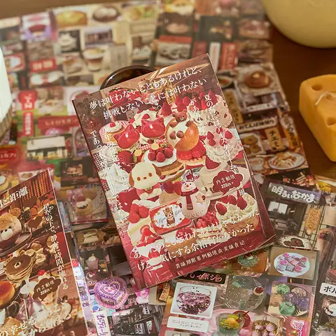 Bilashmart New Film Cutting Japanese Ancient Early Ins Style Stickers, Book Appreciation Period Series, Handheld Decoration Materials