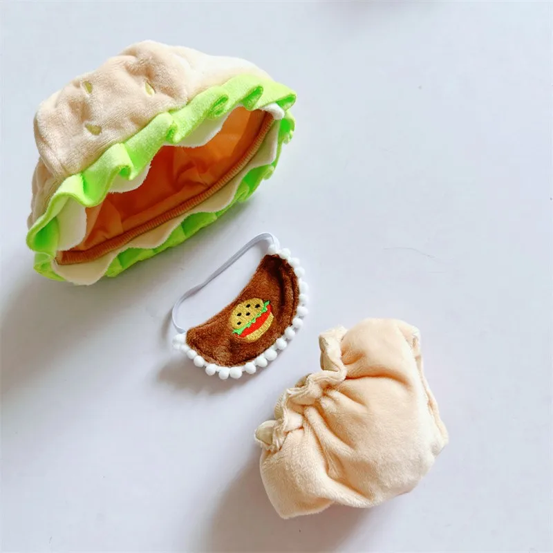 Muñeca de algodón de 20cm, ropa de bebé, muñeca de estrella, comida rápida, Planeta, hamburguesa, ropa de bebé