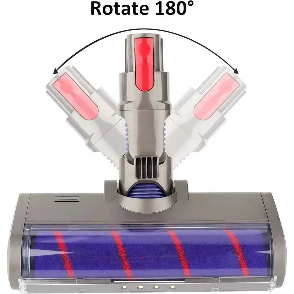 New Motorized Floor Brush Head Tool For Dyson V8 V7 V10 V11 V15 Vacuum Cleaner Sweeper Roller  Floor Brush Replacement Accessory
