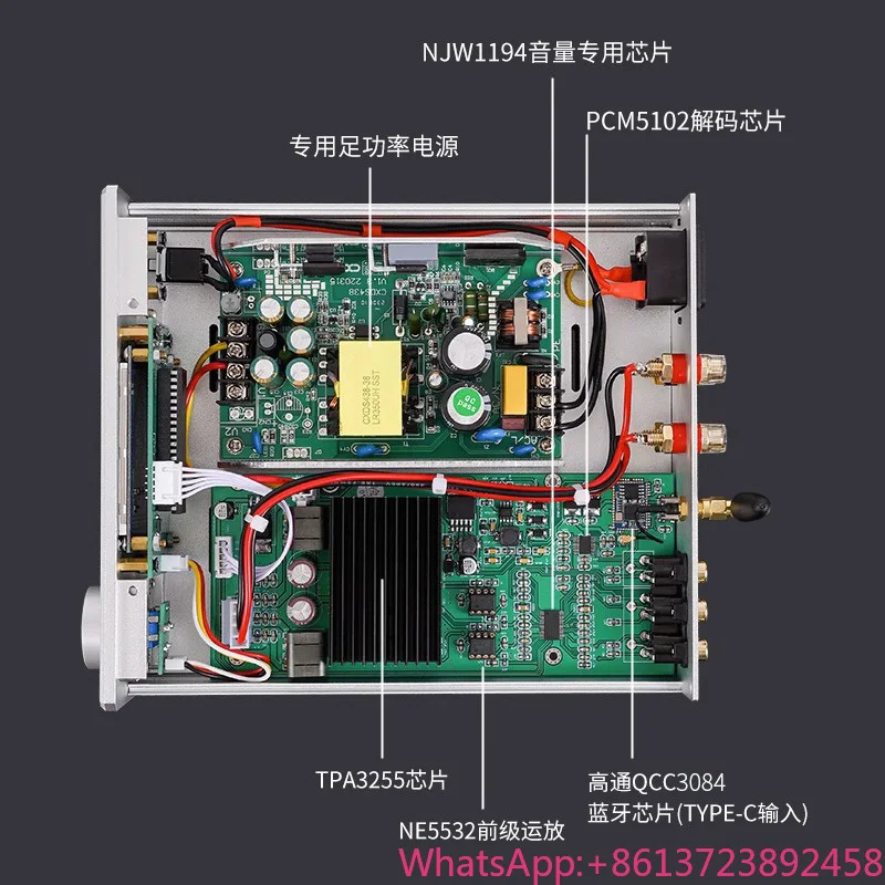 

High Power Hifi Fever Digital Power Amplifier Bluetooth 5.4 Full Remote Control 2025 New X30Z TPA3255