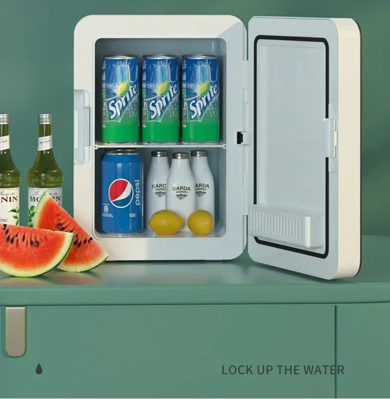 dormitory Mini small refrigerato home and car dual-purpose. Refrigeration for cosmetics. Dormitory refrigerator.