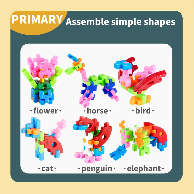 Large Granule Building Blocks Stacking Toy(Random Colors) for Christmas/Halloween/Thanksgiving/Easter/New Year/Back-to-School