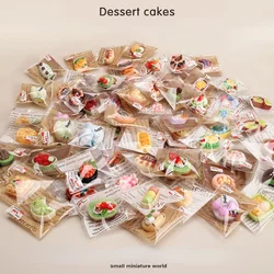 5pcs Dollhouse Cake Pastry Bread Mini Dessert Food Miniature Simulation Kids Play House Toy Food Home Decor Gifts Decorations
