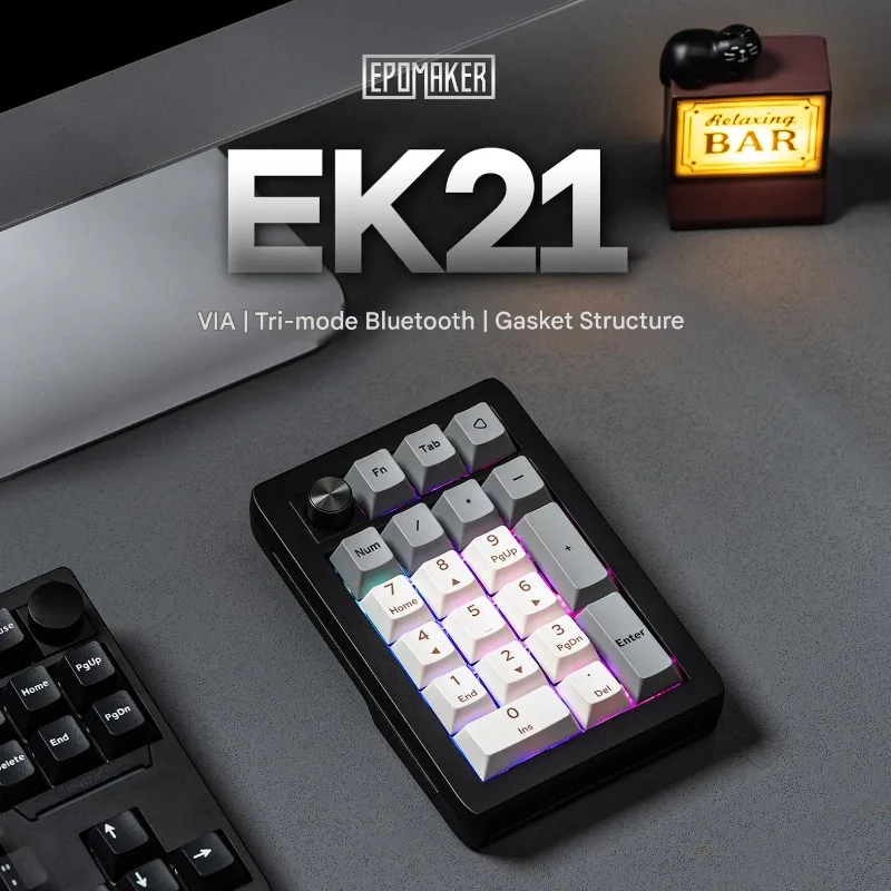 

EPOMAKER EK21 Custom Mechanical Keyboard Gasket Hot-swap Wireless Three-mode VIA Custom Pad Agile E-sports Gaming Keyboard Gift