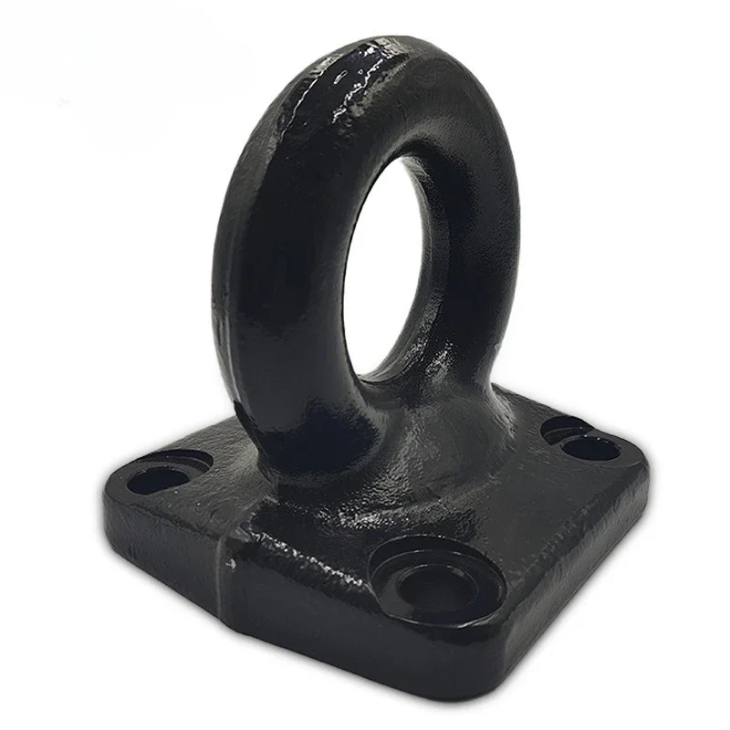 

Black powder sprayed carbon steel forged four-hole 24T load-bearing traction ring