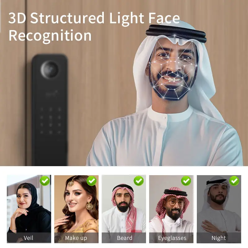 Tuya New WiFi 3D Face Recognition Smart Lock 5