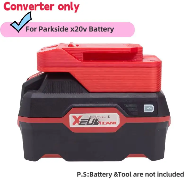 Adaptor Konverter Baterai untuk Adaptor Lithium Lidl Parkside X20V Dikonversi Ke Alat Ferrx 20V (Tanpa Baterai dan Alat)