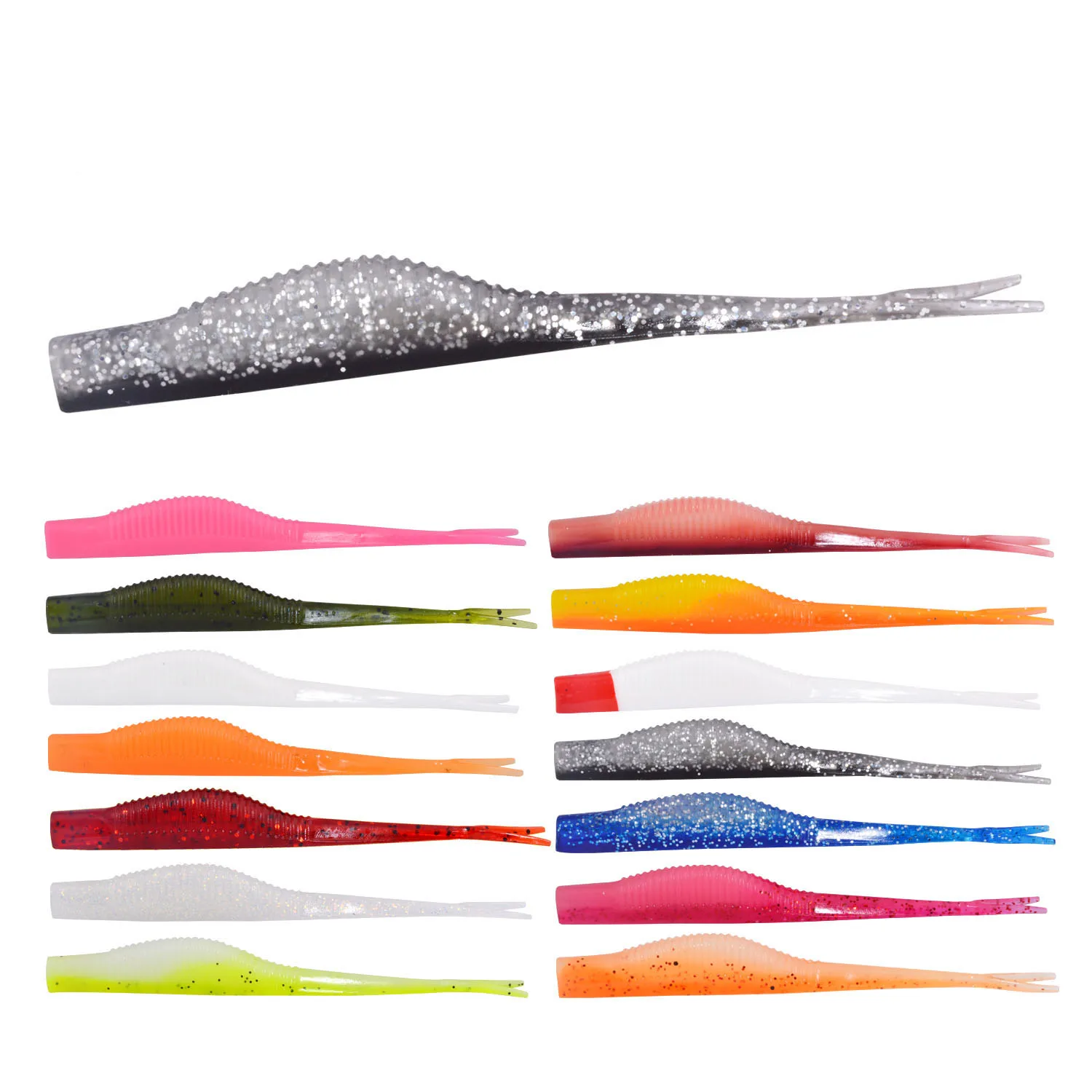 

Rubber Worm Soft Bait Shad Wobblers 130mm 7g 4pcs Fishing Lure Swimbait Fishing Tackle Artificial Silicone Bass Carp Lures