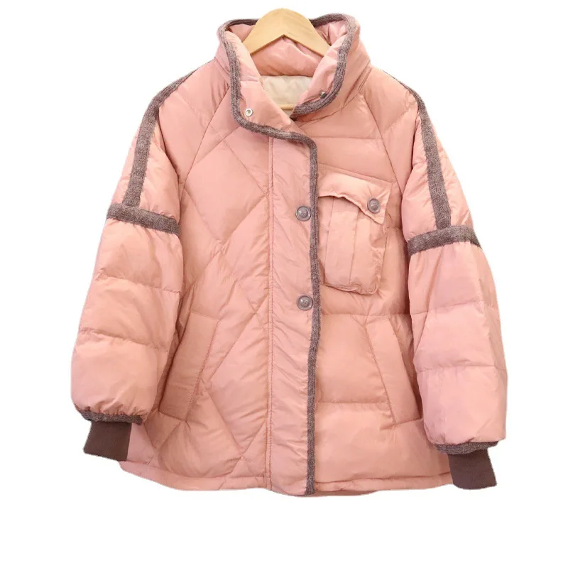 Short Down Jacket Women New Winter Korean Version Oversized Female Student Jacket Thickened White Duck Down Women Down Jacket