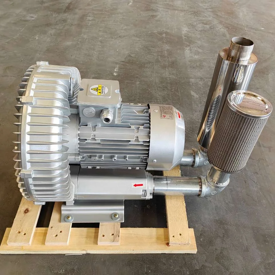 5HP 4.0kw منفاخ الهواء مضخة تفريغ حلقة منفاخ تطبيق لصناعة المنسوجات للمكنسة الكهربائية
